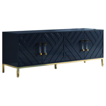 Junior Gold Plated Accent Sideboard, Navy Blue