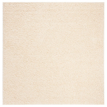 Safavieh Athens Shag Collection SGAS119 Rug, Ivory, 6'7" Square