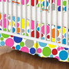 SheetWorld, Mini Crib Skirt, 24x39, Primary Colorful Dots