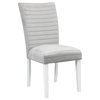 ACME Elizaveta Side Chair, Set of 2, Gray Velvet, Faux Diamond, White High Gloss