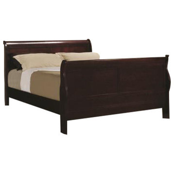 Coaster Louis Philippe Full Sleigh Bed, Cappuccino