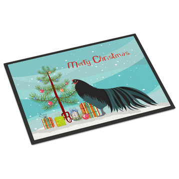 Caroline's TreasuresSumatra Chicken Christmas Doormat 24x36 Multicolor