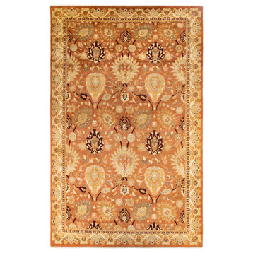 Eclectic, One-of-a-Kind Hand-Knotted Area Rug Brown, 10'2"x15'10"