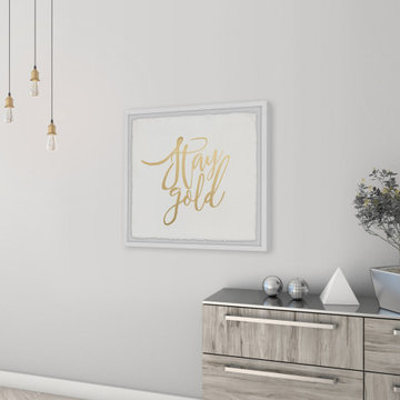 "Stay Gold II" Framed Painting Print