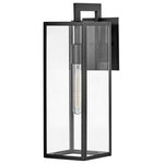 Hinkley - Hinkley 2594BK Max - One Light Outdoor Medium Wall Lantern - Simple, clean-cut, yet captivating, Max is an instMax One Light Outdoo Black Clear Glass *UL: Suitable for wet locations Energy Star Qualified: n/a ADA Certified: n/a  *Number of Lights: Lamp: 1-*Wattage:100w Medium Base bulb(s) *Bulb Included:No *Bulb Type:Medium Base *Finish Type:Black