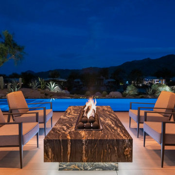 Bighorn Palm Desert luxury resort style home modern pool terrace firepit
