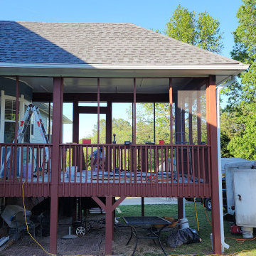 Screened and covered deck addition