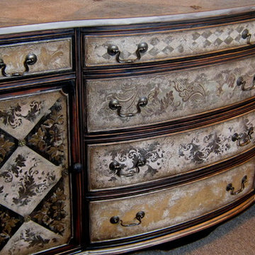 Hand painted mixed media buffet FOR SALE