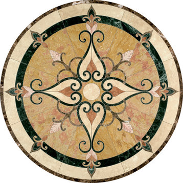 Cassina Stone Medallion, 33.5" Mounted, 3/4" Thick