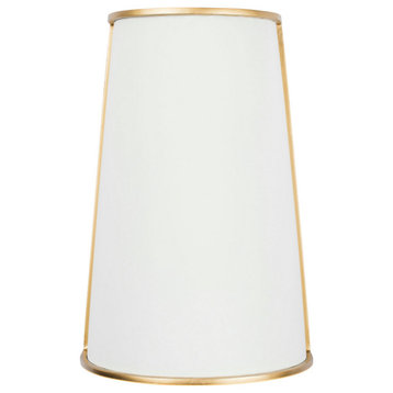 Coco 2-Light Wall Sconce, Matte White/French Gold