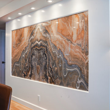 Backlit Book-matched Onyx Feature Wall