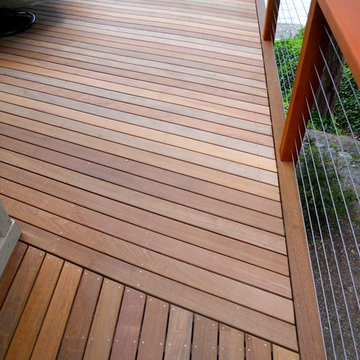 Ipe' deck and cedar cable railing system