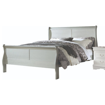 ACME Louis Philippe Eastern King Bed, Platinum