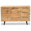 Wharton Modern Contemporary Oak Effect 3-Drawer Sideboard Buffet