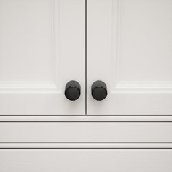 Dali Fluted Matte Black Furniture Knobs - Drawer & Cabinet Hardware