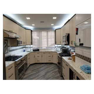 Two Tone CNC Matrix Kitchen in Crown Heights - Modern - Kitchen - New ...
