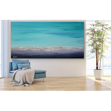 Calm waves 72x36 inches Contemporary Beach Large Modern Art MADE TO ORDER
