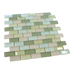 Bonibon Crystal Subway Glass Mosaic Tiles Collection - Home Accessories & Decor