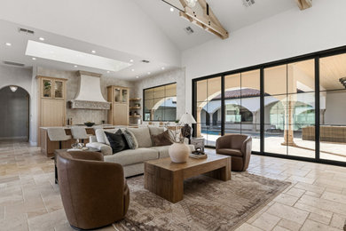 Inspiration for a mediterranean living room remodel in Albuquerque