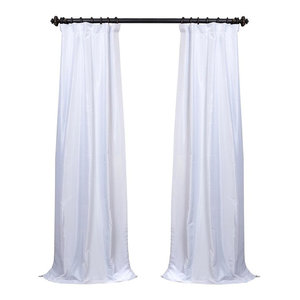 Blackout Extra Wide Vintage Textured Faux Dupioni Curtain