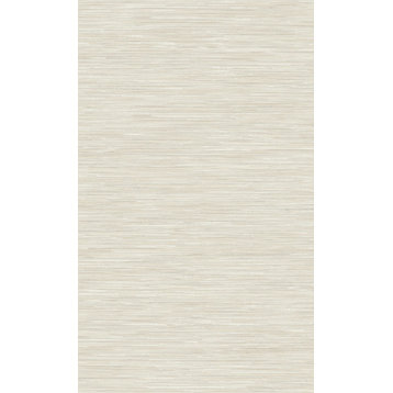 Metallic Grasscloth like Textured Wallpaper, Taupe, Double Roll