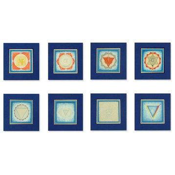NOVICA Eight Chakras And Tantric Paintings  (Set Of 8)