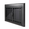Pleasant Hearth Easton Collection Fireplace Glass Door, Gunmetal, Large