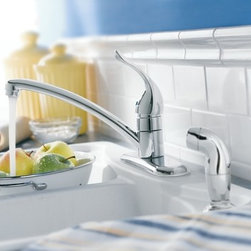 Moen Chateau Glacier one-handle low arc kitchen faucet - Kitchen Faucets