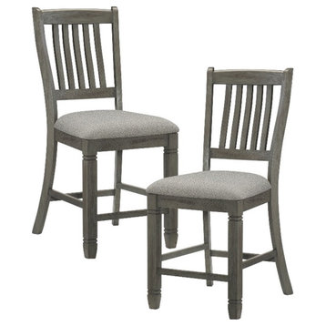 Lexicon Granby Counter Height Dining Chair in Antique Gray (Set of 2)