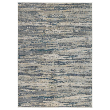 Jaipur Living Anomia Abstract Blue/ Taupe Area Rug 5'3"X7'6"