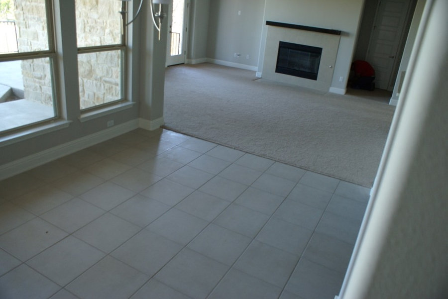 Glass tile, Engineered wood and stacked stone