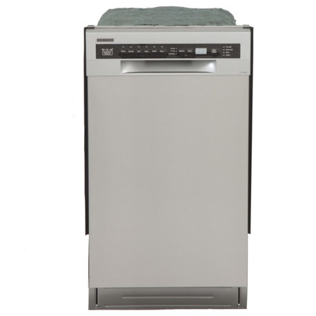 KUCHT Professional Front Control Dishwasher, Stainless Steel, 18"