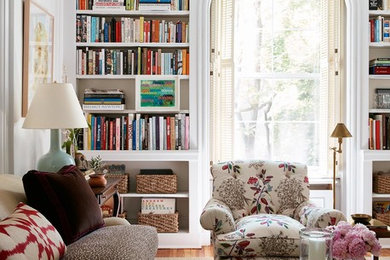 Living room - eclectic living room idea in New York
