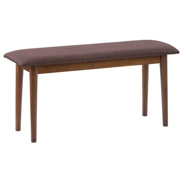 CorLiving Branson Dining Bench With Brown Tweed Cushion