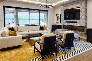 Living room - contemporary living room idea