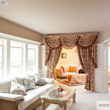 Valance curtains with swags and tails by celuce.com