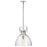 Dainolite - Contemporary Modern Pendant Light Liberty, Polished Chrome - 13.75" Polished Chrome Liberty Pendant. This single light LED compatible is recommended for the ceiling in a Living Room. It requires 1 incandescent bulb, is covered by a 1 Year Warranty and is suitable for either a residental or commercial space.