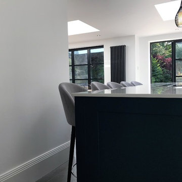 classic Hand Painted Kitchen with Contemporary Detailing.