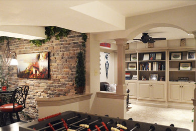 Inspiration for a timeless basement remodel in Philadelphia