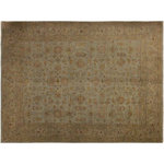 Bareens Designer Rugs - Overdyed Color Reform Loree Grayish Blu/Gold Area Rug, 7'11x9'9 - Masterfully hand-knotted by skilled artists, this over dyed hand knotted rug highlights careful attention to detail and color to create a remarkable chromatic composition. Each rug is hand knotted using centuries old techniques and mellowed down by the natural energy of the sun. While retaining the original design each rug is given a unique artistic composition by over dying and washing each rug in remarkable color palette to produce a bolder, brighter, modern and saturated look. The modern inspired look with rich, luscious detailing, vibrant feel and a show-stopping palette with saturated colors provides an unexpected decor twist. The historic and timeless appearance of this collection offers an exquisite quality of one-of-a-kind artistic rugs.