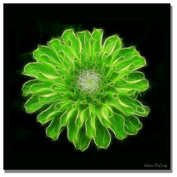 'Green Zinnia' Canvas Art by Kathie McCurdy