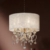 Stunning Brass Gold Finish Ceiling Lamp With Crystal Accents