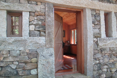 Design ideas for a rustic shade backyard landscaping in Boston for spring.