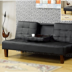 Modern Black Convertible Sofa Bed - Futons