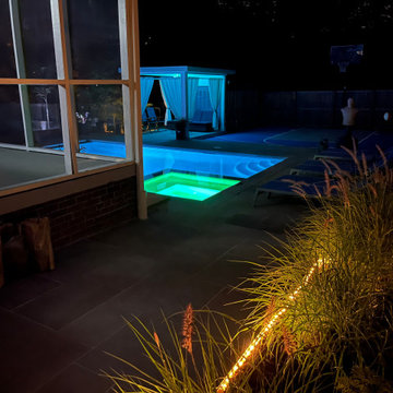 Pool, Basketball Court, and Retaining Wall in Silver Spring, MD