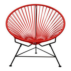 Sunburst Hoop Modern Lounge Chair in Red - Outdoor Chaise Lounges
