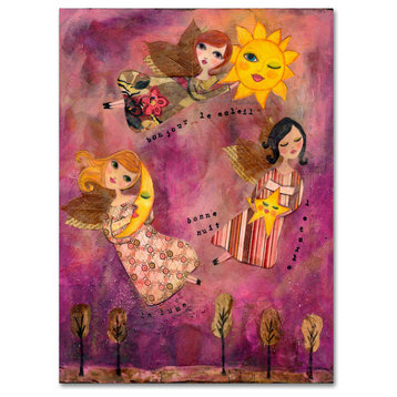 Wyanne 'Big Eyed Girl Good Morning Sun' Canvas Art, 19"x14"