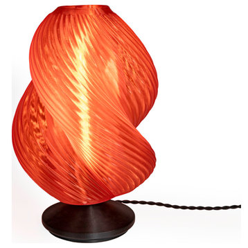 JONATHAN Y Lighting USA1009 Gema 14" Tall LED Novelty Table Lamp - Clear Red /