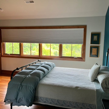 Lake Geneva- Motorized drapery and blackout honeycomb shades