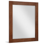 Meridian Furniture - Monad Mirror, Walnut, 30" Wide - Let this Monad mirror reflect your elegant tastes. This beautiful mirror is made from real birch wood veneer for a long-lasting and durable design. The rich walnut finish blends seamlessly with most furnishings in your home, and the large size makes it perfect for hanging in a number of different spots. Buy it on its own or pair it with the matching vanity from the same collection for a complete look.